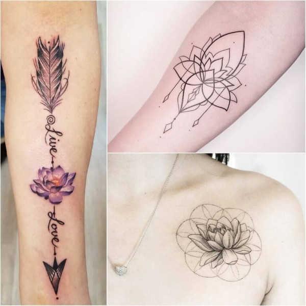 Simple Lotus Tattoo Design